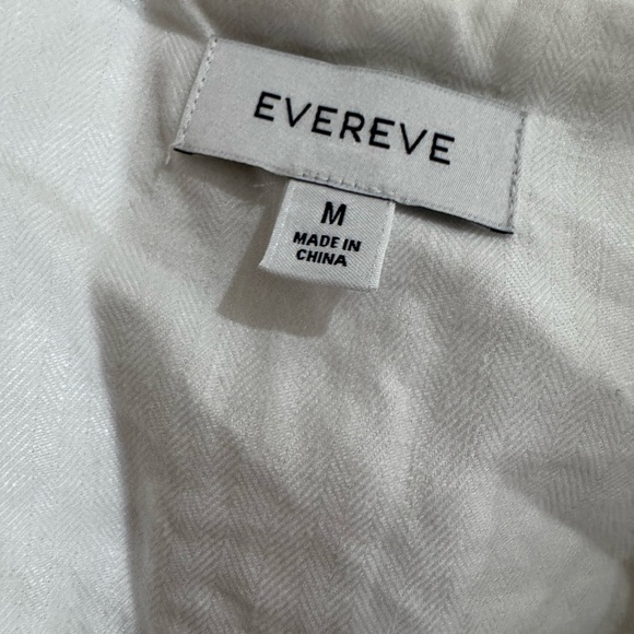 Evereve White linen blend Blazer Oversized Double-Breasted Sz m - Picture 7 of 13